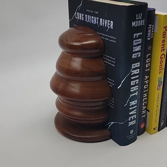 Black Walnut 1966 vintage wood Bookends - Picture 2 of 5
